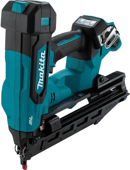 Makita XNB06Z 18V LXT® Lithium‑Ion Brushless Cordless 2‑1/2” Angled Finish Nailer, 16 Ga., Tool Only