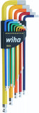 Wiha 66981 13 Piece Ball End Color Coded Hex L-Key Set - Inch