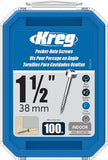 Kreg SPS-F150-100 Zinc Pocket Screws, 1-1/2 Inch #6 Fine Thread, Pan Head (100 Count)