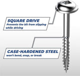 Kreg SML-F125-250 Zinc Pocket Screws, 1 1/4 Inch, #7 Fine Thread, Maxi-Loc Head (250 Count)