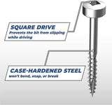 Kreg SPS-F1-500 Zinc Pocket Screws, 1-Inch, #6 Fine Thread, Pan Head (500 Count)