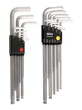 Wiha 66993 Inch and Metric Ball End Hex L-Key Sets, 2-Pack, Black
