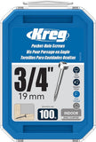 Kreg SPS-F075-100 Zinc Pocket Screws, 3/4 Inch #6 Fine Thread, Pan Head (100 Count)