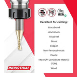 Amana Tool CNC Solid Carbide Spiral O Flute Up-Cut, Aluminum Cutting Router Bit, ZrN Coated, 51373-Z, 1/8 D x 5/16 CH x 1/4 SHK x 1-1/2 Inch L