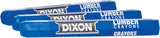 Dixon 52100 Industrial Lumber Marking Crayons, 4.5" x 1/2" Hex, Blue, 12 Per Box