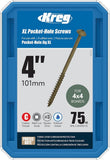 Kreg SML-C4X400-75 XL Pocket Screws, 4 Inch (75 Count)