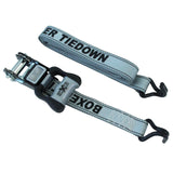 Boxer Pro 1 1/4" x 16' Ratchet Tie Downs Set with Coated J Hooks - 2500 lbs Breaking Strength
