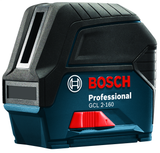 Bosch, GCL 2-160, Cross-Line Laser, 165 ft Maximum Distance; 65 ft Range; IP54; 360° Mount Rotation