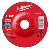 Milwaukee 49-94-0803 4-1/2" x 1/8" x 7/8" Dual Metal Cut & Grind Wheel - Type 27