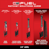 Milwaukee Tool, 2569-20, Ratchet, Cordless, 3/8 in, 12V, 420 in-lbs Torque, 450 RPM, Extended Reach