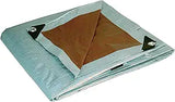 Multi-Purpose Silver/Brown Heavy Duty DRY TOP Poly Tarp Foremost 6 Sizes