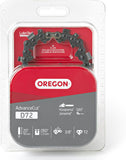 Oregon D72 AdvanceCut Chainsaw Chain for 20-Inch Bar, 72 Drive Links, Low-kickback, Fits Husqvarna, Stihl, Dolmar, Jonsered and more, Gray