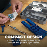 Kreg KPHJ320 Pocket-Hole Jig 320 - Small, Durable Jig for Tight Spaces - Create Perfect, Rock-Solid Joints - Easily Adjustable Drill Guides - For Materials 1/2" to 1 1/2" Thick