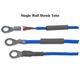 Pico 8222PT 3/8" ID Polyolefin Single Wall Black Shrink Tubing 4 6" pcs/pk