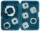 Bosch, RA1128, Template Guide Set, 8 Guides, Metal, Compatible with Bosch 1613-; 1617-; 1618-; 1619-; MR23-Series