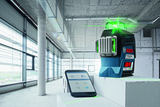 Bosch, GLL3-330CG, Leveling Laser, 330 ft diameter, ±0.25 in per 100 ft, 3 planes, Bluetooth connectivity, IP54