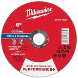 Milwaukee 49-94-0123 6" x .045" x 7/8" Performance+ Metal Cut Off Wheel - Type 1