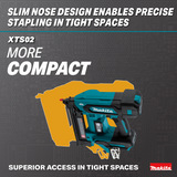 Makita XTS02Z 18V LXT® Lithium‑Ion Brushless Cordless 1/4” Narrow Crown Stapler, 18 Ga., Tool Only