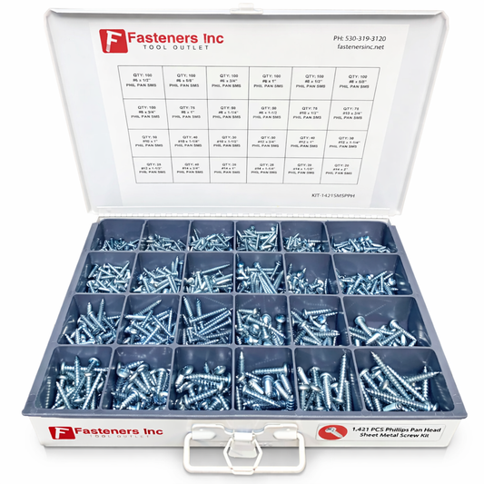 4,061 PCS Zinc Plated #6 #8 #10 Phillips Pan Head Machine Screw Assortment