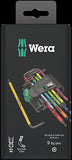 WERA Tools 05073599001 967/9 TX BO Multicolor 1 SB L-key set for tamper-proof TORX screws, Black Laser, 9 pieces