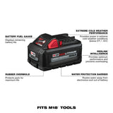 Milwaukee Tool, 48-11-1865, Battery Pack, 18V, 6.0 Ah, Lithium-Ion, M18 Compatibility