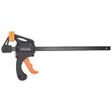 Vulcan Tools Bar Clamp, 12 in Max Opening Size, 2-1/2 in D Throat, Nylon Body