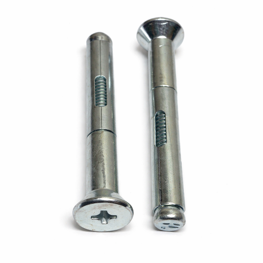 3/8" x 6" Flat Head Phillips Concrete Sleeve Anchors Zinc Plated