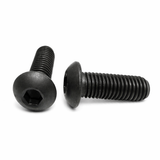3/8"-16 x 3/4" Button Head Cap Screw Black Oxide Thread Socket