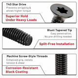 1/4"-20 x 2 1/2"Torx Trailer FloorIng Floorboard Screws + Drill Bit+T30