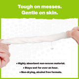 Crocodile Cloth PowerScrub - 80 Dual Surfaced Cloths, 10in X 15in. Large, Moist, Absorbent and Disposable Cleaning Cloths. Safe on Skin and Multiple Surfaces. (6500-080)