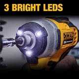 DEWALT, DCF809D1, Impact Driver, 1/4 in Drive, Brushless Motor, 20 V, 1717 in-lbs Torque, 2800 RPM