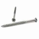 #10 x 2" Stainless Steel Deck Screws Square Drive Wood Type 17