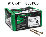 QTY 800 #10 X 4" Deck Screws Torx Star Drive Outdoor OK for Pressure Treated INTERCORP XT1040W