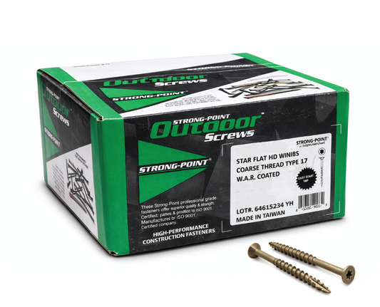 2500 PCS #9 x 2-1/2" Outdoor Deck Screws Torx Star Drive OK in Pressure Treated INTERCORP XT922W