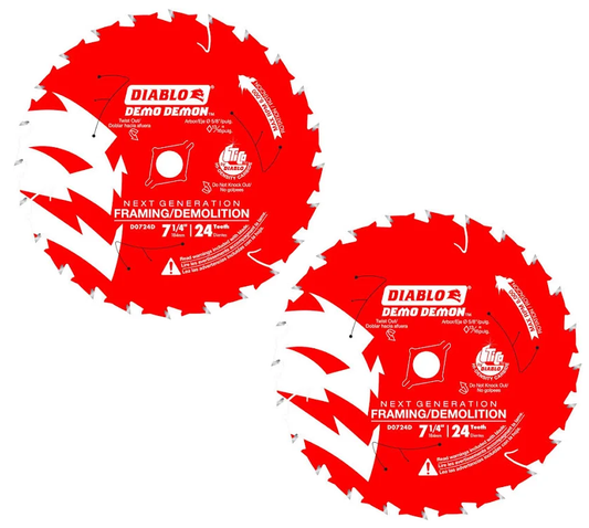 Diablo D0724DVPX 7 1/4" 24 T Demo Demon 2-Pack