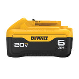 DEWALT, DCB206, Battery, 20V MAX, 6 Ah, Lithium Ion, Yellow/Black