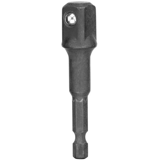 DEWALT, DW2547IRB, Socket Adapter, 1/4 in Hex Shank; 1/2 in Drive, 2,000 in-lb Torque, Hardened Steel