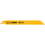 DEWALT, DW4809B, Reciprocating Saw Blade, Bi-Metal, 8 in, 14 TPI