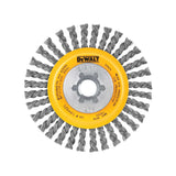 DEWALT, DW4925B, Wire Wheel, 4 in; 5/8 in-11, 0.02 in Wire Diameter, Carbon Steel, 20000 RPM