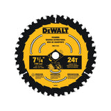 DEWALT, DWA171424L, Circular Saw Blade, 7-1/4 in, 24 Teeth, 5/8 in Arbor, Tungsten Carbide