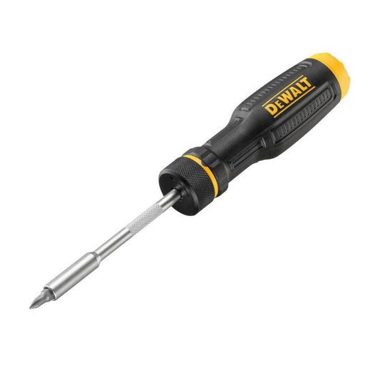 DEWALT, DWHT68002, Multi-Bit Screwdriver, 11.5 in; Ratcheting, Bi-Material Handle, 11 Bits