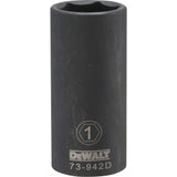 DeWalt DWMT73942OSP Mechanics 6 Point 1/2" Drive Deep Impact Socket 1" SAE
