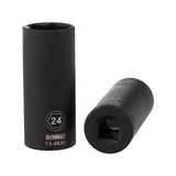 DEWALT, DWMT74737, Deep Impact Socket Set, 1/2 in Drive; Metric Sizes: 17, 18, 19, 20, 21, 22, 24