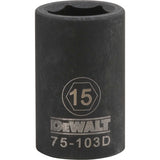 DeWalt DWMT75103OSP Mechanics 6 Point 1/2" Drive Impact Socket 15 MM