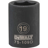 DeWalt DWMT75109OSP Mechanics 6 Point 1/2" Drive Impact Socket 19 MM