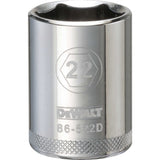 DeWalt DWMT86522OSP Mechanics 6 Point 1/2" Drive Socket 22 MM