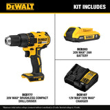 DeWalt DCD777D1 DEWALT® 20V MAX* Compact Brushless Drill/Driver Kit