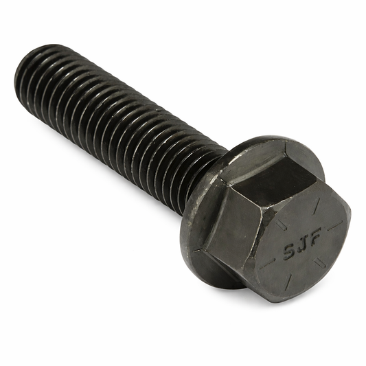 3/8"-16 x 1-1/4" Grade 8 Flange Frame Bolt Plain Black