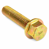 3/8"-16 x 4-1/2" Grade 8 Flange Frame Bolt Yellow Zinc Plated