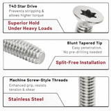 1/4"-20 x 2-1/2" Stainless Steel Trailer FloorIng Floorboard Screw Torx + BITS!